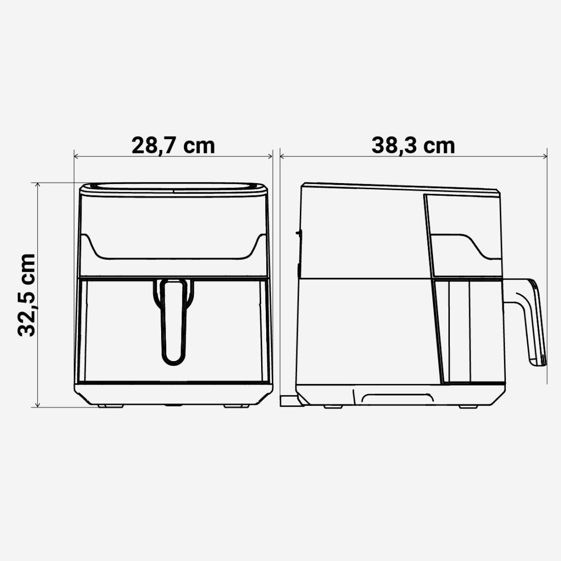 FREIDORA AIRE U.BLUE 6006 NEG/INOX DIGITAL 6L